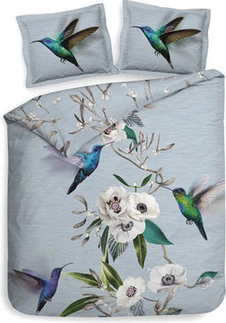 Heckett & Lane Sophie - Dekbedovertrek - Eenpersoons - 140x200/220 cm - Airy Blue