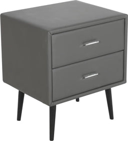ESSONNE - Nachtkastje - Grijs - Kunstleer
