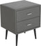 ESSONNE - Nachtkastje - Grijs - Kunstleer