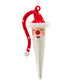 Glass Red White Santa Ornament 7,5 inch