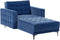 Chaise longue ABERDEEN Fluweel Blauw