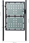 vidaXL - Poort - enkel - 100x225 - cm - zwart