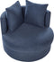 Draaifauteuil DALBY Stof Donkerblauw