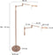 Steinhauer Vloerlamp Turound - Knikarm - Dimbaar - Brons - 23x68x141 cm