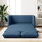 vidaXL - Slaapbank - vloermodel - 2-in-1 - 112x174x55 - cm - stof - blauw