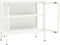 vidaXL - Dressoir - 70x35x70 - cm - staal - en - glas - wit