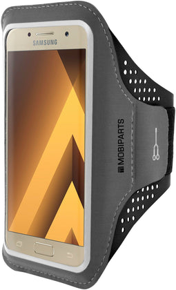 Mobiparts Comfort Fit Sport Armband - Samsung Galaxy A3 (2017) - Ademend materiaal - Zwart
