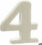 Pincello Cijfer 4 Wit Polyestyreen 2 X 15 X 10 Cm (12 Stuks)