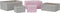 Basket spelset DKD Home Decor 41 x 29 x 18 cm Zilverkleurig Grijs Roze Polypropyleen