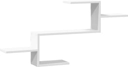 vidaXL - Wandschap - 104x15x49 - cm - bewerkt - hout - wit