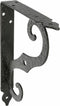 AMIG Plankdrager/steun/muurbeugel Barok - metaal - zwart - H250 x B190 mm - Tot 100 kg - boekenplank steunen