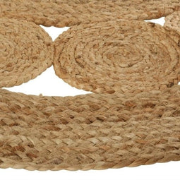 Opengewerkte Jute vloerkleed, rond, dia 120 cm
