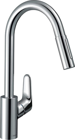 Hansgrohe Focus M41 - Ééngreeps keukenmengkraan 240 - Uittrekbare vuistdouche 2 straalsoorten - Chroom