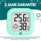 Ease Electronicz Hygrometer - Weerstation - Luchtvochtigheidsmeter - Thermometer - Inclusief CR2032 batterij en plakstrip