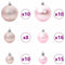 Kerstbal Set met 300 LED 120 pcs Roze Kunststof