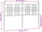 vidaXL - Hoofdbord - 140 - cm - metaal - zwart