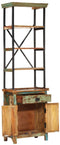 vidaXL - Hoge - kast - 55x30x180 - cm - massief - gerecycled - hout