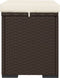 vidaXL - Hocker - met - kussen - 40x30x40 - cm - poly - rattan - bruin