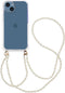 imoshion Hoesje Geschikt voor iPhone 14 Hoesje Met Koord - imoshion Backcover met koord + armband - Parels - transparant