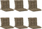 vidaXL - Stoelkussens - 6 - st - lage - rug - 100x50x7 - cm - stof - gemêleerd - taupe