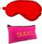 SMUG Slaapmasker met Opbergzakje - 100% Verduisterend - Verstelbaar Oogmasker in Satijn - Rood