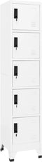 vidaXL - Lockerkast - 38x40x180 - cm - staal - wit