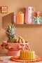Mica Decorations Melika Decoratie Schaal - H16 x Ø39 cm - Keramiek - Roze