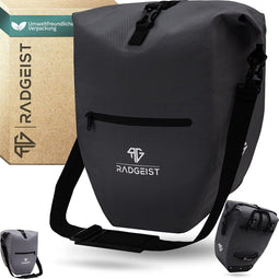 RADGEIST Fietstas - Bagagedragertas waterdicht 28 l zwart