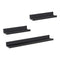 Woltu Wandplank Set 3-delig Zwart - 2x 30x5x10 cm, 1x 60x5x10 cm