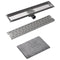 vidaXL - Douchegoot - rechthoekig - 630x140 - mm - roestvrij - staal