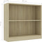 vidaXL Boekenkast 80x24x75 cm spaanplaat sonoma eikenkleurig