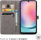 iMoshion Hoesje Geschikt voor Samsung Galaxy A25 / A24 Hoesje Met Pasjeshouder - iMoshion Mandala Bookcase - Grijs