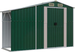 vidaXL - Tuinschuur - 277x93x179 - cm - gegalvaniseerd - staal - groen