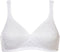 Triumph Elegant Cotton N - Beugelloze beha - Bloemmotief - Wit - Maat D90