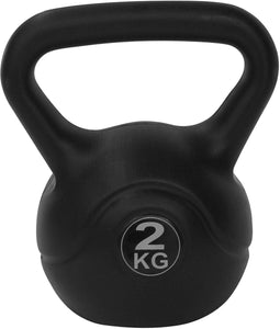 Tunturi PVC Kettle Bell - Kettlebell - 2 kg - Incl. gratis fitness app - Zwart