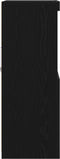 vidaXL - Dressoir - met - LED - Verlichting - Zwart - Eik - 60x37x100 - cm