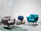MELBY - Chesterfield fauteuil - Grijs - Polyester