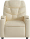 Fauteuil verstelbaar stof crèmekleurig