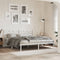 vidaXL - Bedframe - met - hoofdbord - metaal - wit - 180x200 - cm