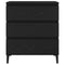 vidaXL - Dressoir - Zwart - Eiken - 60x35x70 - cm - Bewerkt - Hout