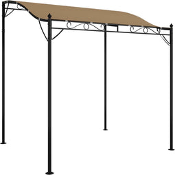 vidaXL - Luifel - 2x2,3 - m - 180 - g/m² - stof - en - staal - taupe