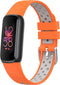 iMoshion Bandje Geschikt voor Fitbit Luxe - iMoshion Siliconen sport band zilveren gesp zonder pinnetje - Oranje