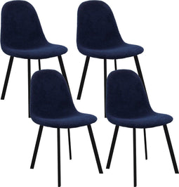 Set van 4 Kick eetkamerstoel Ted - donkerblauw