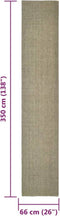 vidaXL - Vloerkleed - 66x350 - cm - natuurlijk - sisal - groen