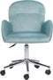 PRIDDY - Bureaustoel - Mintgroen - Fluweel