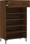 vidaXL - Schoenenkast - 60x35x105 - cm - bewerkt - hout - bruin - eikenkleur
