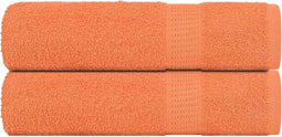 vidaXL - Handdoeken - 2 - st - 50x100 - cm - 360 - g/m² - 100% - katoen - oranje