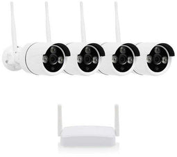 Smartwares CMS-30601 - Draadloze Beveiligingscamera-Set - 4 Camera's Nachtzicht 2K - Wit en Zwart