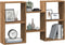 vidaXL - Wandschap - 96x18x60 - cm - bewerkt - hout - artisanaal - eikenkleurig