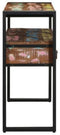 vidaXL - Einde - Tafels - Multikleur - 120x33x75 - cm - Massief - Gerecycled - Hout - en - Metaal